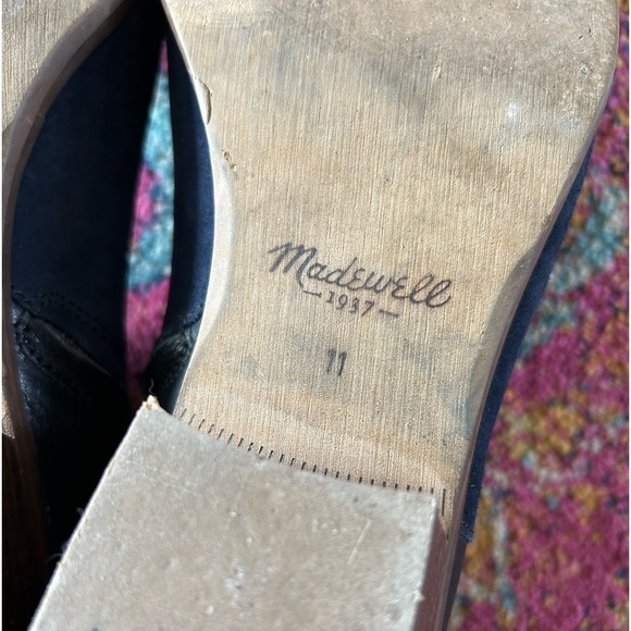 Madewell | Women’s black Cait leather/suede ankle booties, side zippers, size 11 - Picture 11 of 14